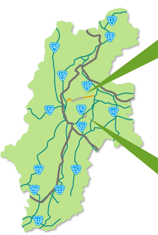 長野県内主要道路マップ